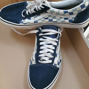 Mens Vans Blue and Blue Check